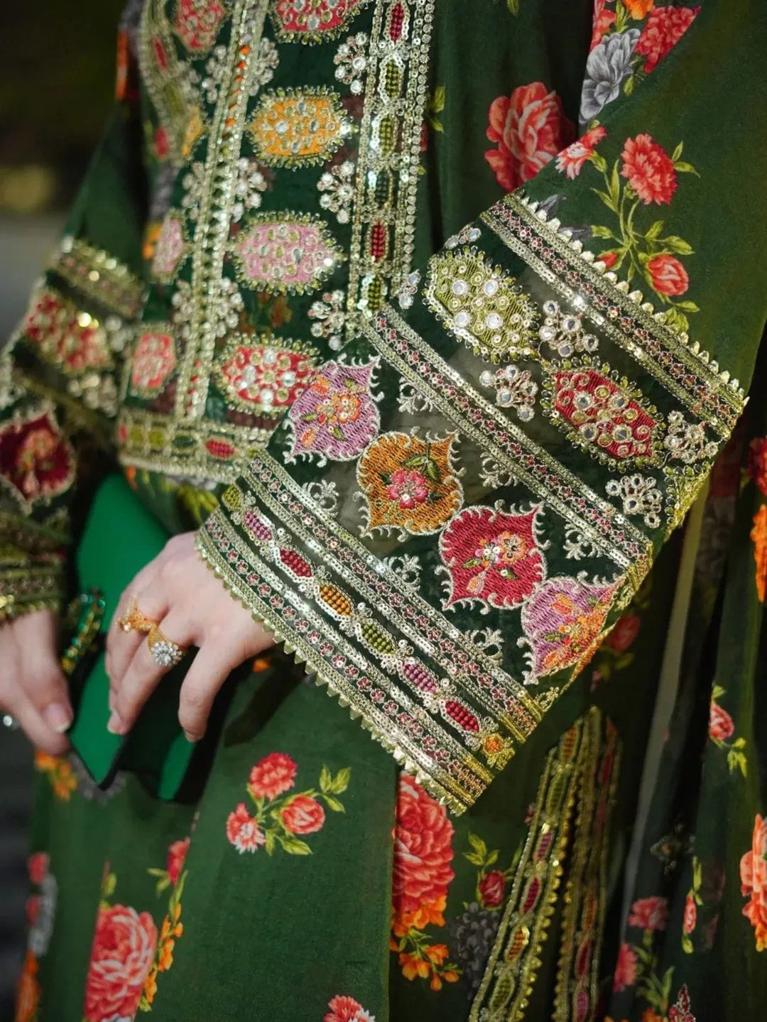 Aneela's Olive Green 3PC TABRI