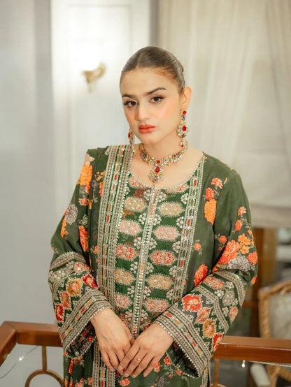 Aneela's Olive Green 3PC TABRI